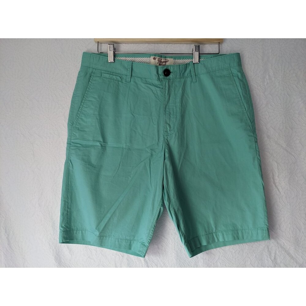 Original PENGUIN Chino Shorts Light Blue 10" inseam Men’s Size 34